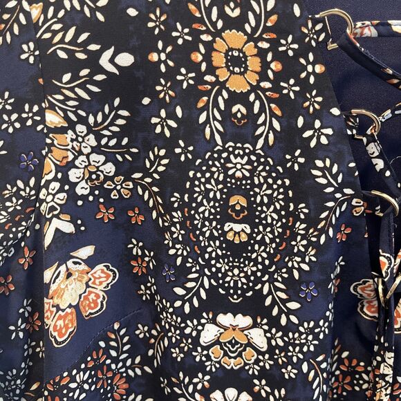 NWT JESSICA SIMPSON Womens Blue Bell Sleeve Sz 10 Knee Length Dress - Picture 3 of 6